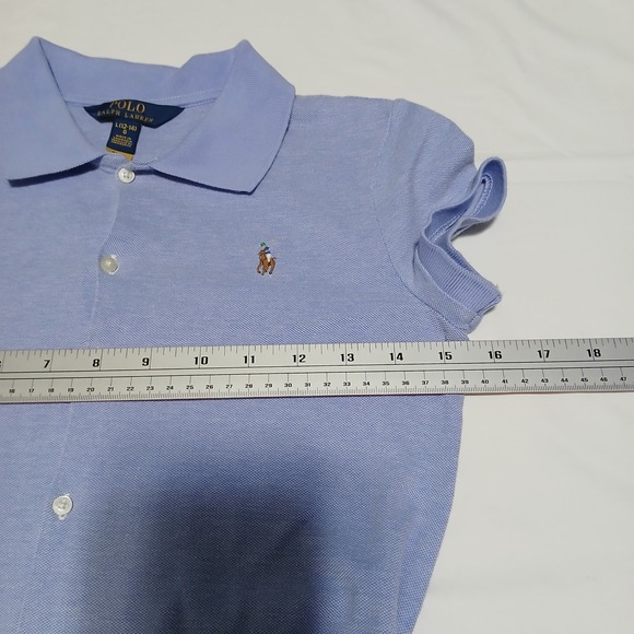 Polo‎ Ralph Lauren Dress Shirtwaist Belted Casual Blue Kids Size L (12-14) - Picture 4 of 6